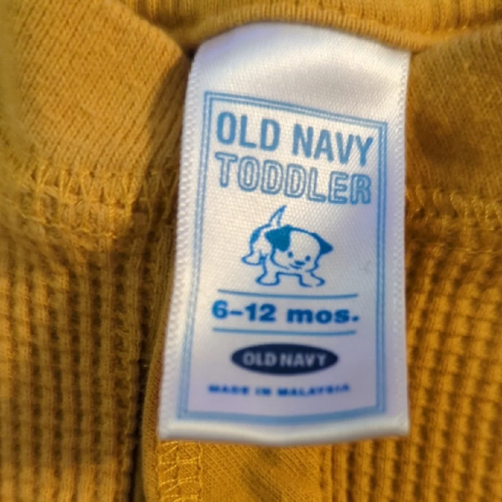 Old Navy Kids Matching Set - Navy and Mustard Onsies With Navy Sweatpants.